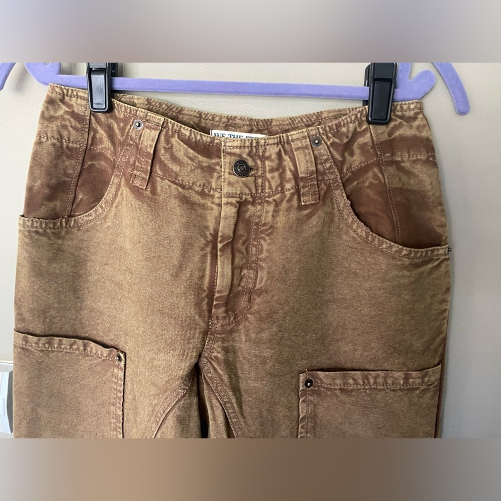 FREE PEOPLE x WE THE FREE SuperSonic Slim Cropped Brown Jeans Size 2 - Picture 9 of 12